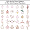 30Pcs 30 Styles Alloy Enamel Pendants, Mixed shapes, Pink, 12~24.5x7~23.5x1~6.5mm, Hole: 1.5~2.5mm, 1pc/style