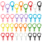 36Pcs 9 Colors Spray Painted Zinc Alloy Keychain Swivel Clasps, Mixed Color, 44.5mm, 4pcs/color