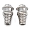 Brass Beads, Long-Lasting Plated, Swirl, Platinum, 8x13.5mm, Hole: 2.5mm