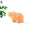 Natural Sunstone Carved Elephant Figurines Statues for Home Office Desktop Decoration, 38mm