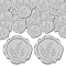 50Pcs Adhesive Wax Seal Stickers, Envelope Seal Decoration, For Craft Scrapbook DIY Gift, Leaf, 30mm