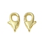Brass Lobster Claw Clasps, Cadmium Free & Nickel Free & Lead Free, Golden, 12x6x3mm, Hole: 1.2mm