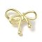 Brass Pendants, Cadmium Free & Nickel Free & Lead Free, Bowknot, Real 14K Gold Plated, 23.5x19.5x7mm, Hole: 2.5x1mm