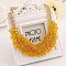 Alloy Bib Neckalces for Women, with Faceted Resin Round Beads, Gold, Gold, 17.72 inch(45cm)