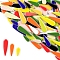 3 Styles Teardrop Shape Porcelain Mosaic Tiles, for DIY Mosaic Art Crafts, Picture Frames and More, Colorful, 21~40x8~12x4mm, about 100g/set