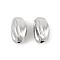 Brass Beads, Rack Plating, Long-Lasting Plated, Lead Free and Cadmium Free, Nuggets, Platinum, 12.5x8.5x7.5mm, Hole: 1.8mm