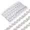 Polyester Paillette Beads, Sequins Beads, Ornament Accessories, Paillette Roll, Wave, Gray, 17mm, 11m/roll