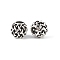 Alloy European Beads, Large Hole Beads, Rondelle, Hollow, Antique Silver, 11x9mm, Hole: 4.5mm