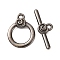 Alloy Toggle Clasps, Vortex Spiral, Gunmetal, Ring: 21.5x16.5x5mm, Hole: 1.8mm, Bar: 9x26.5x5mm, Hole: 1.8mm