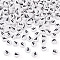 500Pcs Acrylic Beads, with Horizontal Hole, Letter, Flat Round, Letter F, 7x4mm, Hole: 1mm