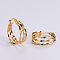 Stainless Steel Triple Hoop Earrings, Golden