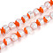 Luminous Handmade Lampwork Silver Foil Beads Strand, Round, Glow in the Dark, Orange, 10~11mm, Hole: 1.2~1.4mm, about 50pcs/strand, 18.50~18.90 inch(47~48cm)