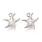 CCB Plastic Pendants, Starfish, Platinum, 19.8x18.5x5~5.5mm, Hole: 2.5mm