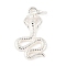925 Sterling Silver Snake Pendants with Jump Rings, with 925 Stamp, Silver, 19.5x10x5mm, Hole: 3mm
