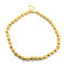 Rack Plating Brass Beaded Necklaces, Cadmium Free & Lead Free, Long-Lasting Plated, Round, Real 18K Gold Plated, 17.91 inch(455mm)