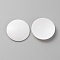Resin Blank Buttons, for Craft Button Maker, Flat Round, White, 34x4mm