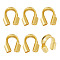 6Pcs 925 Sterling Silver Wire Guardian, Real 18K Gold Plated, 5x5x2mm, Hole: 0.6mm