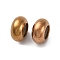 201 Stainless Steel Beads, with Silicone Inside, Ion Plating(IP), Rondelle, Light Gold, 8x4mm, Hole: 2.5mm