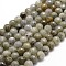 Natural Labradorite Beads Strands, Faceted, Round, Dark Khaki, 6mm, Hole: 1mm, about 61pcs/strand, 14.9 inch~15.1 inch