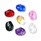 Electroplate Glass Cabochons, Transparent, Faceted, Polygon, Mixed Color, 10x8x3.5mm