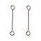 Non-Tarnish 304 Stainless Steel Connector Charms, Stick Shape, Stainless Steel Color, 20x3x0.5mm, Hole: 1.8mm