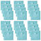 24Pcs Square Velvet Jewelry Bags, with Snap Fastener, Turquoise, 6.7~7.3x6.7~7.3x0.95cm