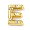 Brass Pendant, with ABS, Letter A~Z, Letter E, 21x15x6.5mm, Hole: 3.5mm