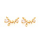 Brass Micro Pave Clear Cubic Zirconia Chandelier Components Links, Bowknot, Nickel Free, Long-Lasting Plated, Real 18K Gold Plated, 11.5x15.5x3mm, Hole: 1mm