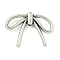 Rack Plating Tibetan Style Alloy Beads, Bowknot, Antique Silver, 19x26x5mm, Hole: 2mm, about 529pcs/1000g.