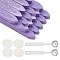 DIY Wax Seal Stamp Kits, Sealing Wax Sticks, without Wicks, with Stainless Steel Spoon, Candle, Indigo, 90x11x11mm