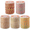5 Rolls 5 Colors 4-Ply Polycotton Cord Metallic Cord, Handmade Macrame Cotton Rope, for String Wall Hangings Plant Hanger, DIY Craft String Knitting, Mixed Color, 1.5mm, about 4.3 yards(4m)/roll, 1 roll/color