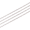 Anti-Tarnish Rhodium Plated 925 Sterling Silver Cable Chain, Soldered, Platinum, 1.6x1.2mm