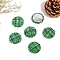 Covering Button, Fabric Cabochons, Flat Round, Green, 26mm