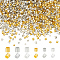 1800Pcs 6 Styles Brass Crimp Beads, Tube, Mixed Color, 1.5~2x1.5~2mm, Hole: 1~1.5mm, 300pcs/style