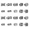 100Pcs 10 Style Alloy European Beads, Large Hole Beads, Column/Barrel, Antique Silver, 9~15.5x6~10x6~9.5mm, Hole: 3.5~7.5mm, 10pcs/style