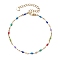 304 Stainless Steel Enamel Link Chains Bracelets for Women, Colorful, 7-1/8 inch(18cm)