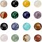 Mixed Gemstone Cabochons, Half Round/Dome, Mixed Dyed and Undyed, 20x6~6.5mm, 16pcs/box