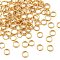 304 Stainless Steel Split Rings, Ion Plating(IP), Real 18K Gold Plated, 6x1.5mm, Inner Diameter: 4.5mm, about 200pcs/set