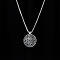 Alloy Pendant 201 Stainless Steel Chain Necklaces for Men, Antique Silver, Flat Round, 27.56 inch(70cm)