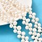Natural Cultured Freshwater Pearl Beads Strands, Two Sides Polished, Grade 3A, Top Drilled, Old Lace, 7~9mm, Hole: 0.6mm, about 92pcs/strand, 15.67''(39.8cm)
