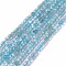 Natural Apatite Beads Strands, Faceted, Cube, 2x2x2mm, Hole: 0.5mm, about 166~167pcs/strand, 15.35~15.55 inch(39~39.5cm)