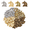 72Pcs 4 Colors Tibetan Style Alloy Pendants, Eagle Charms, Mixed Color, 21x19x3mm, Hole: 1.8mm, 18pcs/color