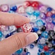 150 pièces 5 styles de cuisson des brins de perles de verre craquelées peintes CCG-SZ0001-07-3