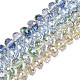 Electroplate Transparent Glass Beads Strands EGLA-N002-16-1