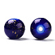 Perles en verre rondes peint à la bombe couleur mixte et style mixte DGLA-X0003-8mm-4