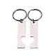 Porte-clés pendentifs en acier inoxydable HEAR-PW0001-161A-1