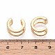 Латунные серьги-манжеты из прозрачного кубического циркония EJEW-T047-67G-3