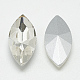 Cabujones de cristal con rhinestone RGLA-T083-7x15mm-01-2
