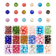 PH PandaHall 15 Color Drawbench Glass Beads Spray Painted Beads GLAD-PH0001-05-1