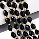 Натуральный черный обсидиан бисер пряди&nbsp;G-N342-35-8x6-01-1